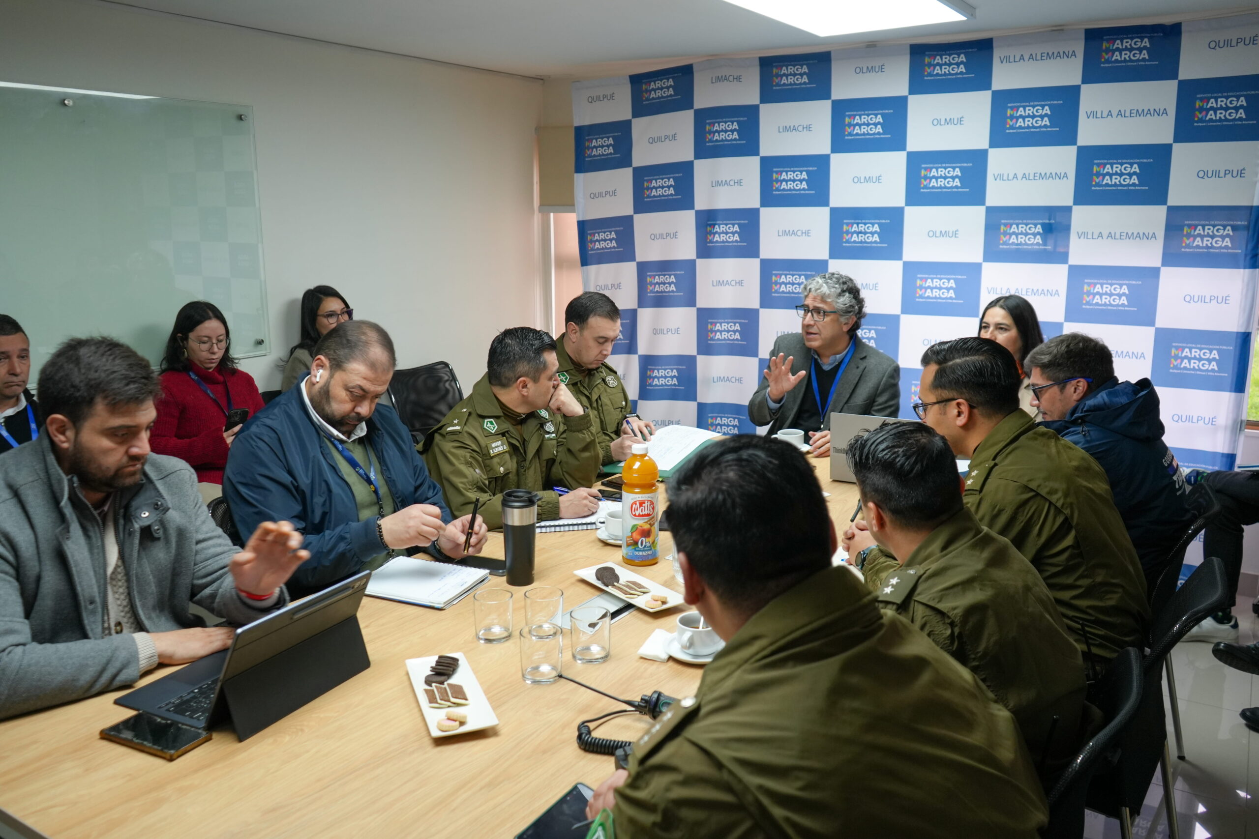 Conforman mesa de seguridad en provincia de Marga Marga para resguardar comunidades educativas